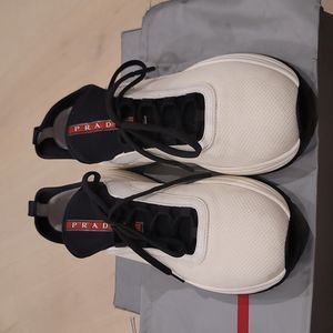 Prada Men's White Sneakers Size 7.5